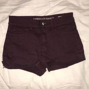 Burgundy shorts